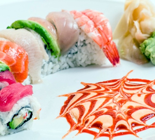 Order Rainbow Roll food online from Fuji Sushi store, Camarillo on bringmethat.com