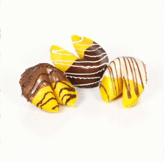 Order Chocolate Covered Fortune Cookies (Lemon) food online from Fancy Fortune Cookies store, Indianapolis on bringmethat.com