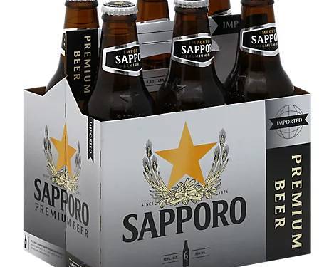 Order Sapporo Premium, 6pk-12oz bottle beer (4.9% ABV) food online from Van Ness Liquors store, San Francisco on bringmethat.com