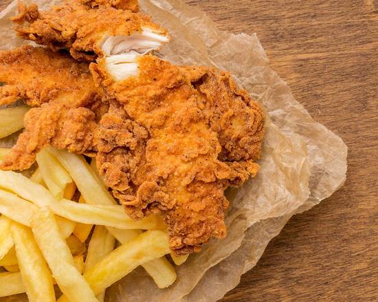 Order Chicken Fingers with Fries food online from Crown Fried Chicken store, Upper Darby on bringmethat.com