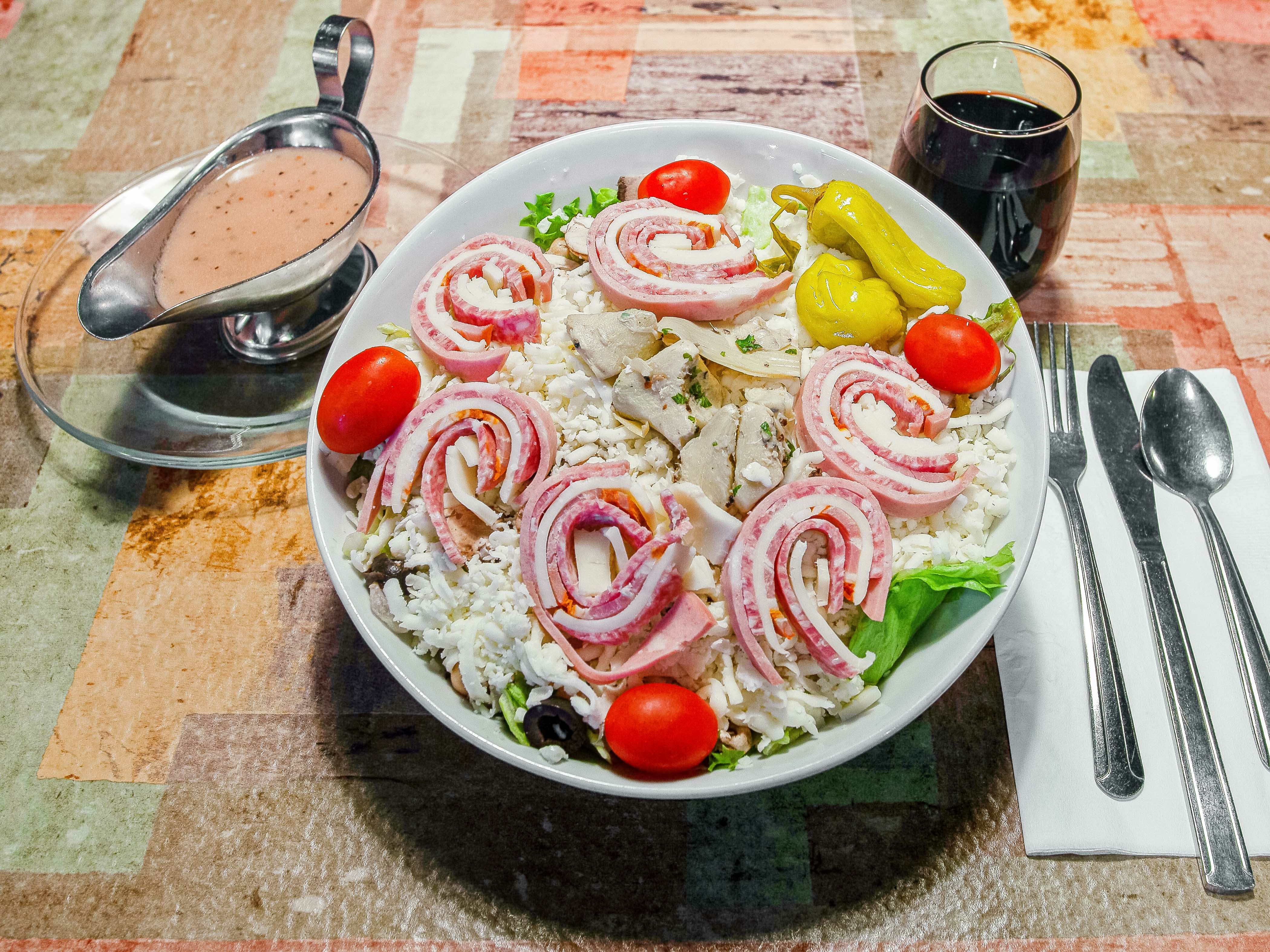 Order Antipasto Salad food online from Garbage Pizza store, Palm Desert on bringmethat.com