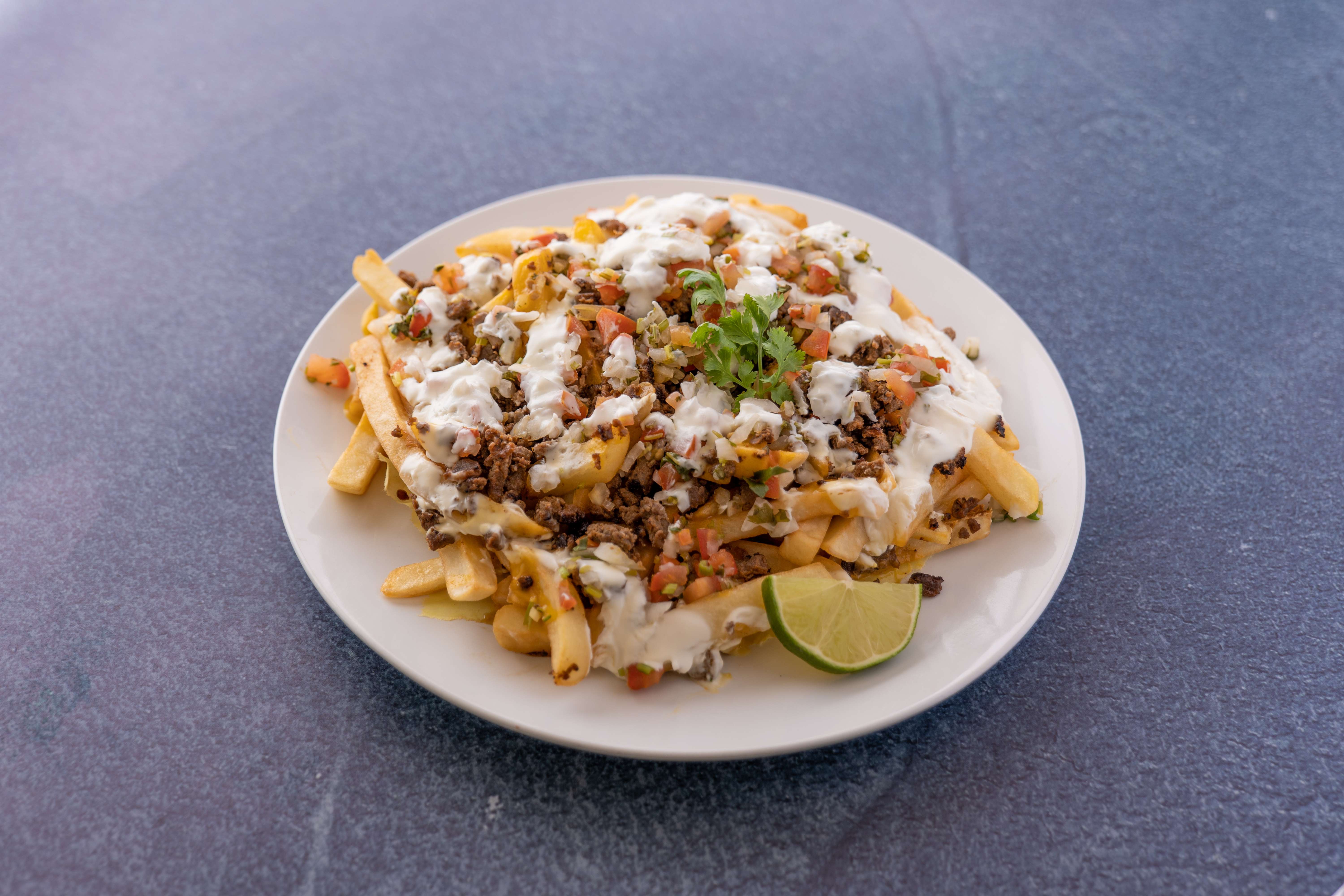Order Asada Fries food online from Jose The Juice Bar Mex Grill store, Inglewood on bringmethat.com