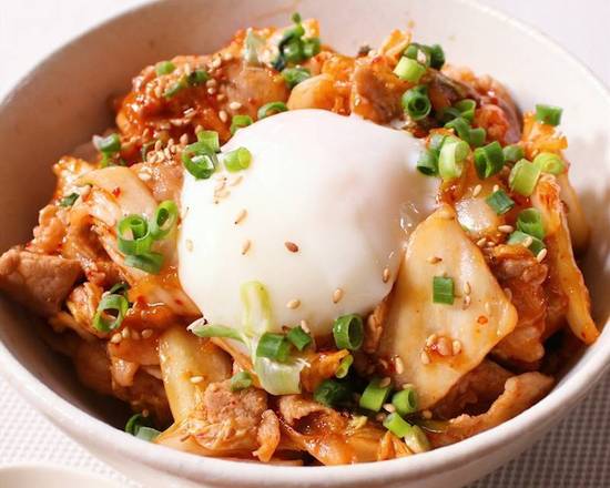Order GARIC PORK AND KIMCHI RICE BOWL food online from Kunugi Noodle store, Daly City on bringmethat.com