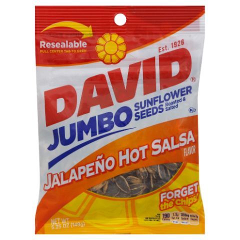 Order David Jumbo Jalapeno Hot Salsa Sunflower Seeds 5.25oz food online from 7-Eleven store, Evans Mills on bringmethat.com