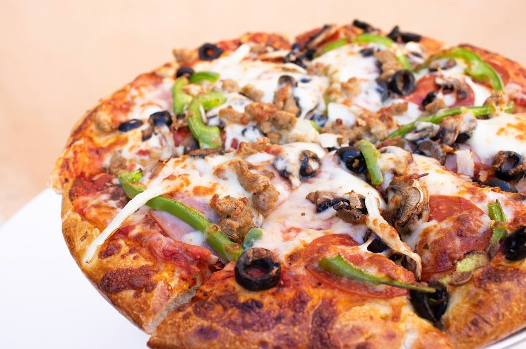 Order Combo Specialty Pizza food online from 4 Eggs & Pizza store, Santa Barbara on bringmethat.com