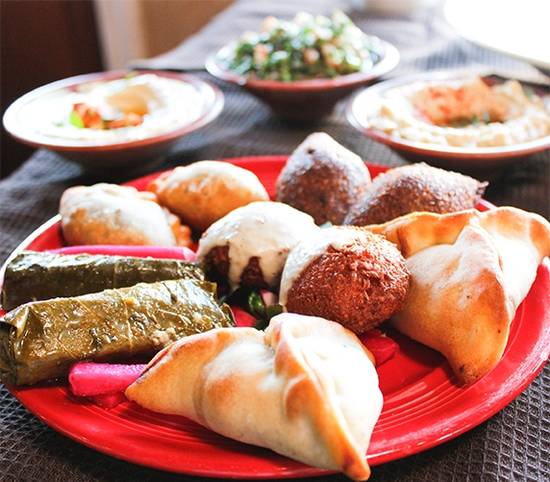 Order Mezza Combo food online from Sunnin Lebanese Cafe store, Los Angeles on bringmethat.com