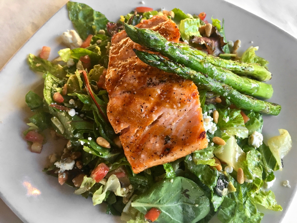 Order Wood Grilled Salmon Salad food online from Bella Notte store, Lexington on bringmethat.com