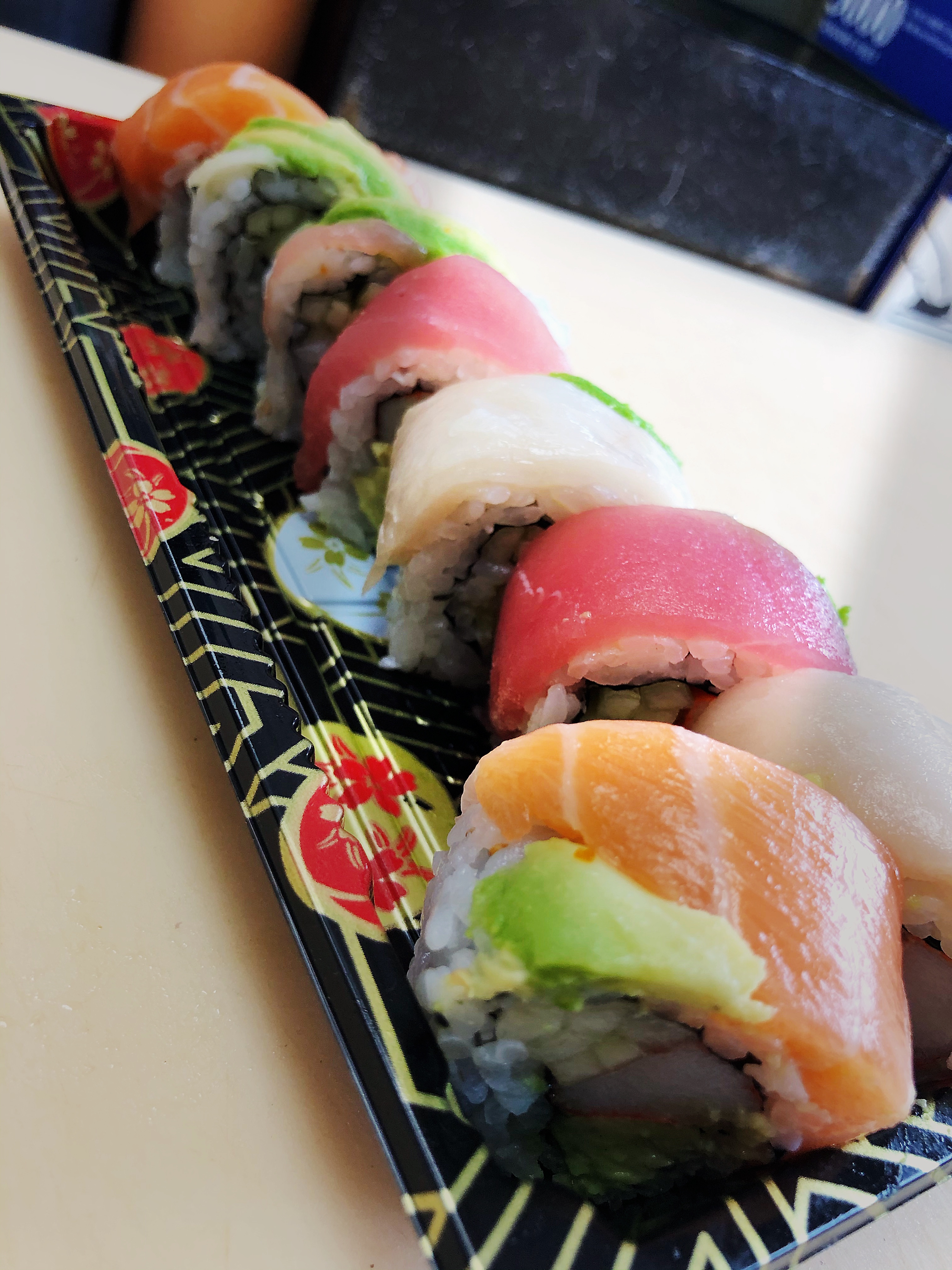 Order JR 16. Rainbow Roll   food online from Asian Express store, Highland Park on bringmethat.com
