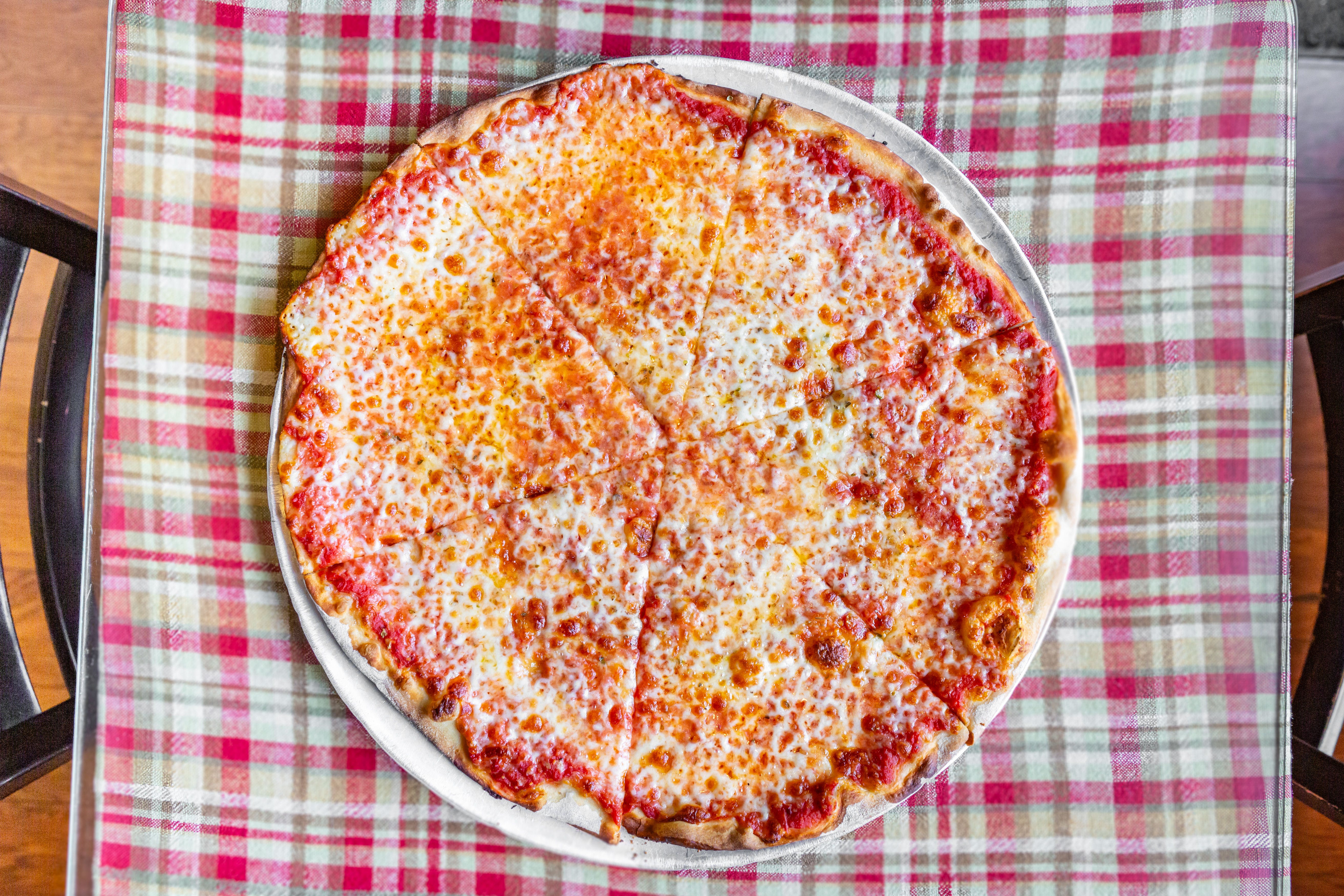 Order Cheese Pizza - 13'' (6 Slices) food online from Brown Jug store, Chelsea on bringmethat.com