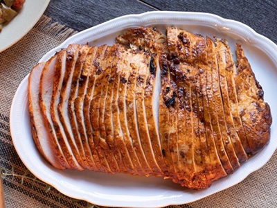 Order Smoked Turkey Breast 1LB food online from Red Hot & Blue store, North Richland Hills on bringmethat.com