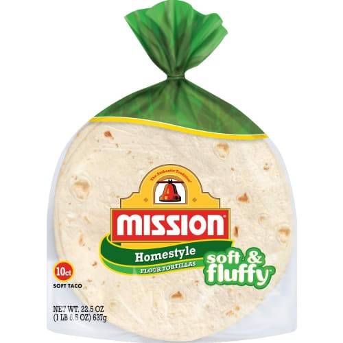 Order Mission · Misson Homestyle Flour Tortillas (10 ct) food online from United Supermarkets store, Plainview on bringmethat.com