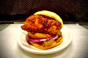 Order The Red Rooster Sandwich food online from Lucky Chicago Style Grill store, Round Rock on bringmethat.com