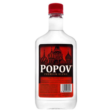 Order Popov Vodka 375 ml. food online from Village Wine & Spirits store, Ventura on bringmethat.com