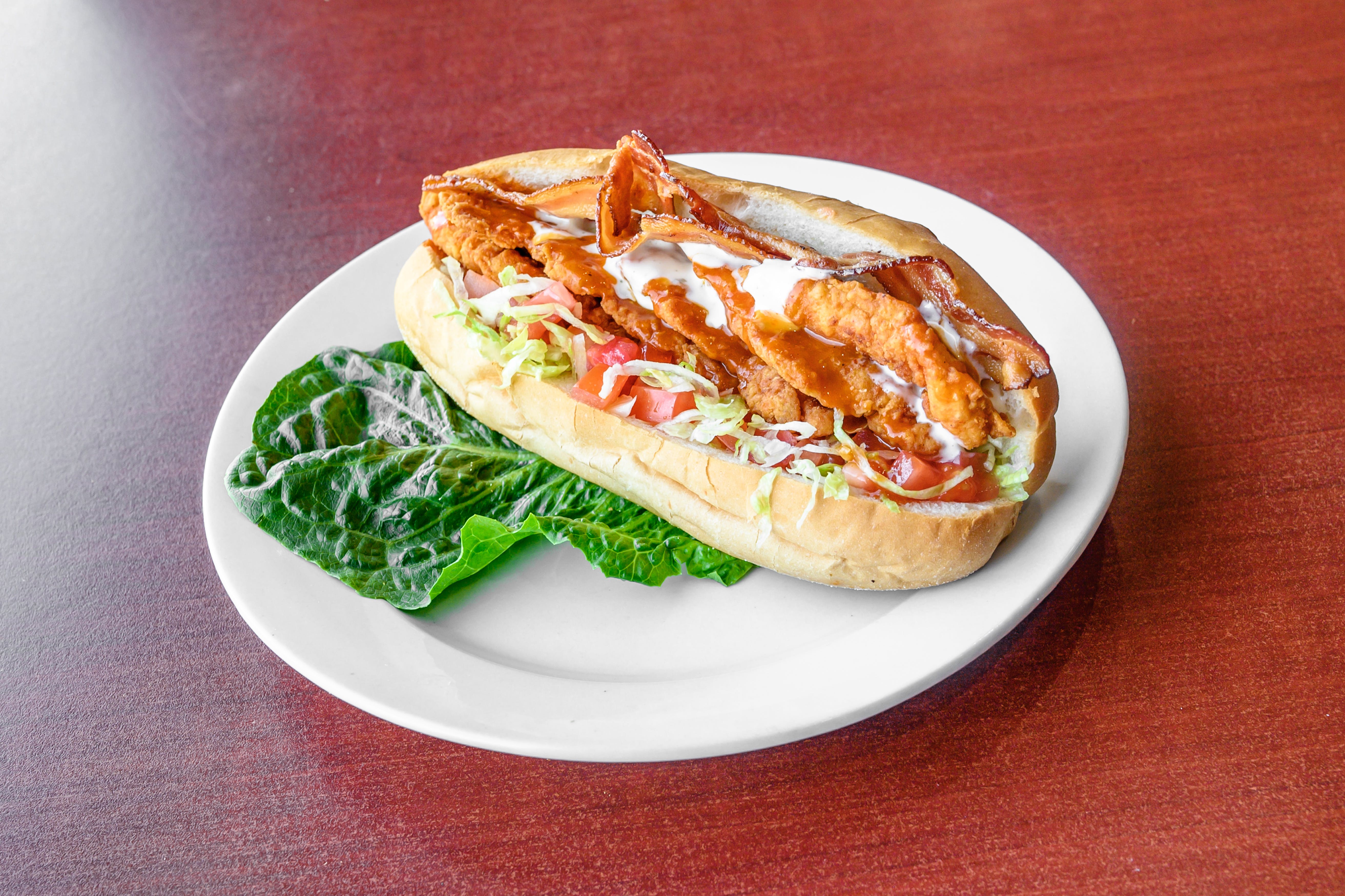 Order Buffalo Chicken Ranch Sub - Small food online from Methuen House of Pizza store, Methuen on bringmethat.com