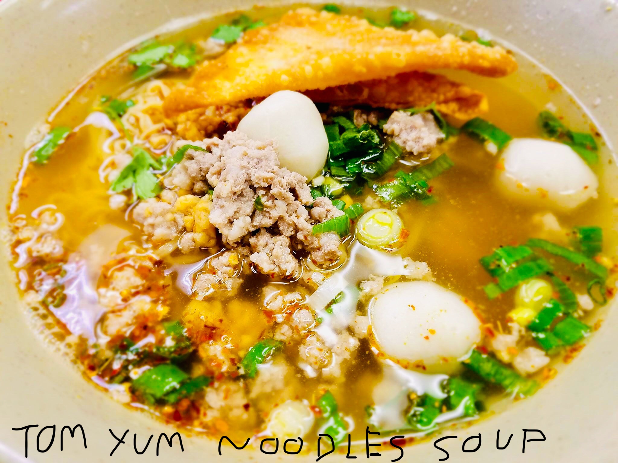 Order NS2. Tom Yum Noodle Soup food online from Thai Bbq & Noodles store, Cypress on bringmethat.com