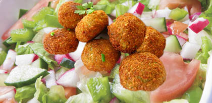 Order Falafel food online from CAFE RICE AND KABOB store, Sterling on bringmethat.com