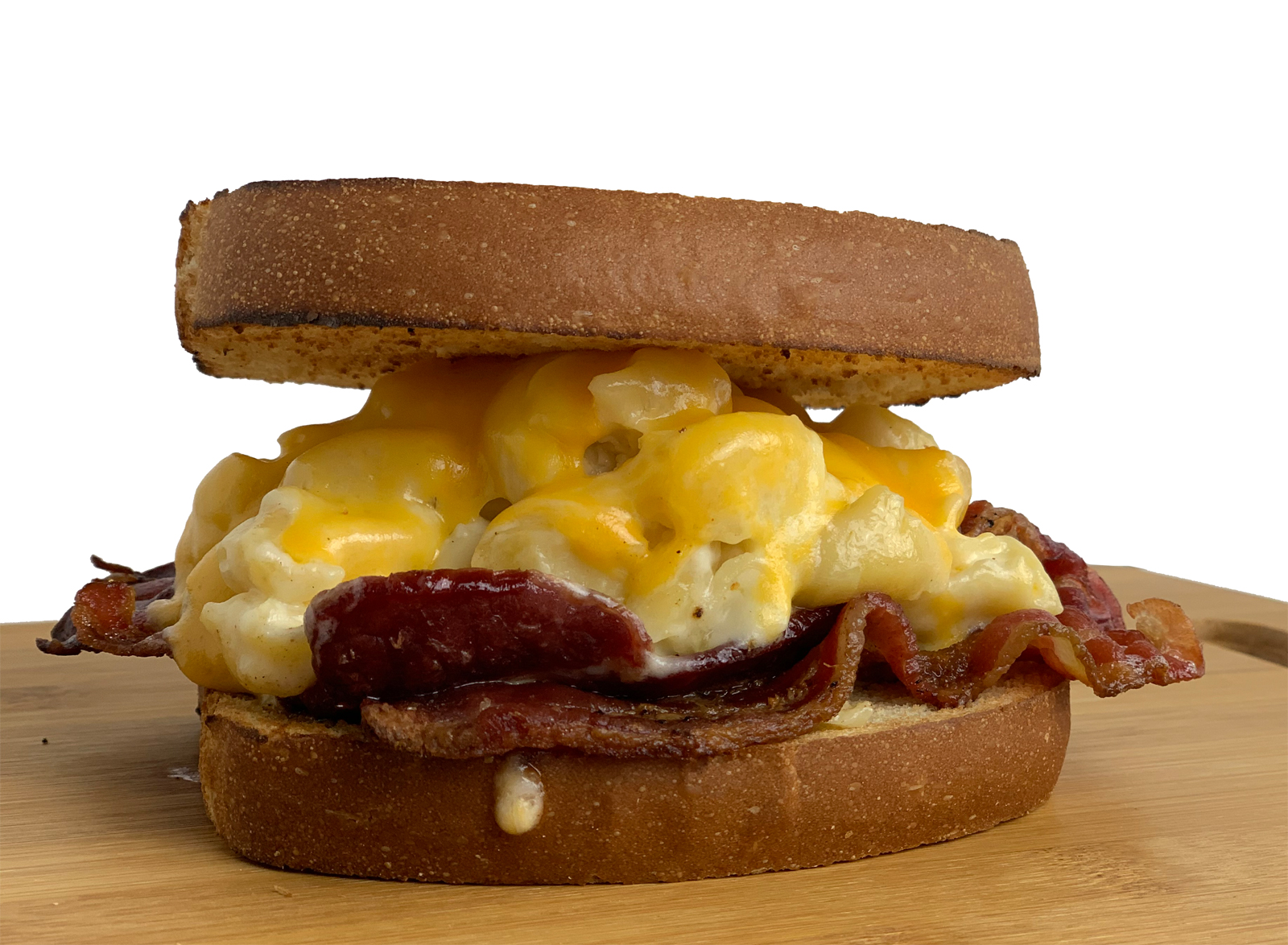 Order The Hightower - Mac 'N Cheese Bacon Sandwich food online from Mr. Zub Deli store, Akron on bringmethat.com