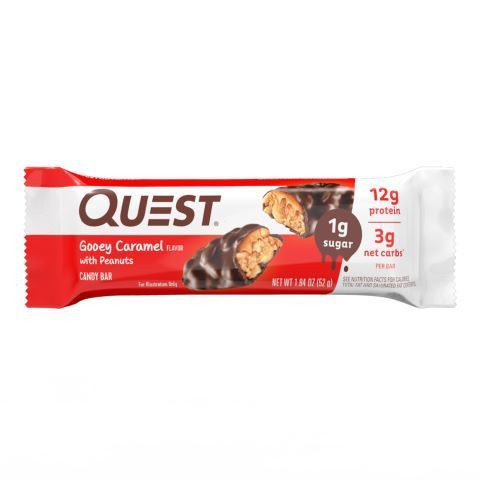 Order Quest Protein Candy Bar Gooey Caramel with Peanuts 1.84oz food online from 7-Eleven store, Belvidere on bringmethat.com