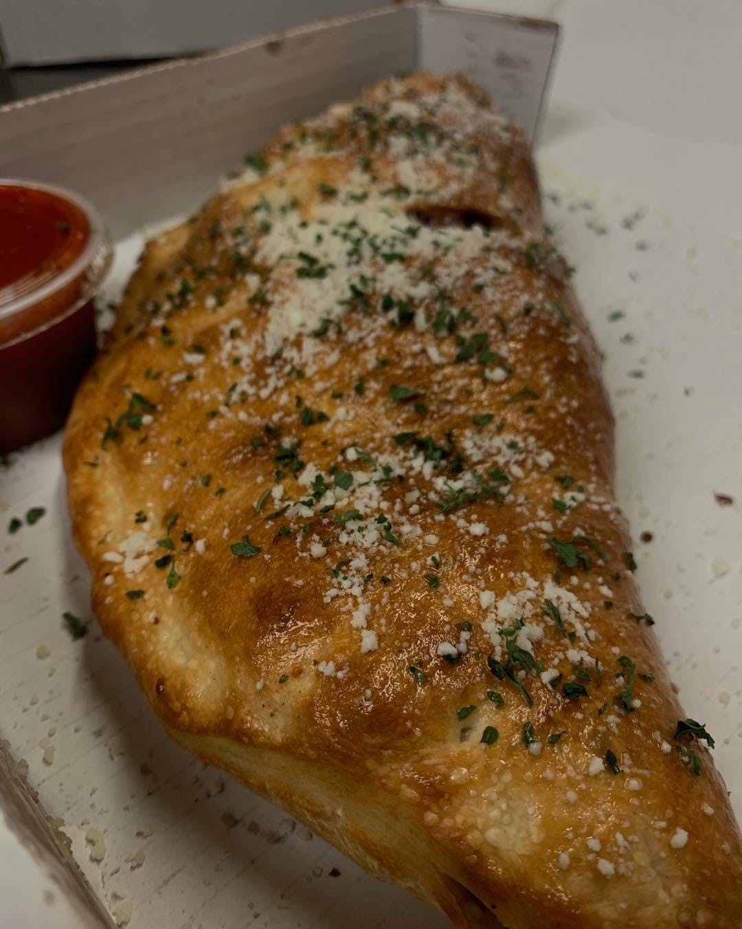 Order Meat Lover's Calzone - Calzones, Strombolis & Rolla food online from Verona Pizza store, Bellbrook on bringmethat.com