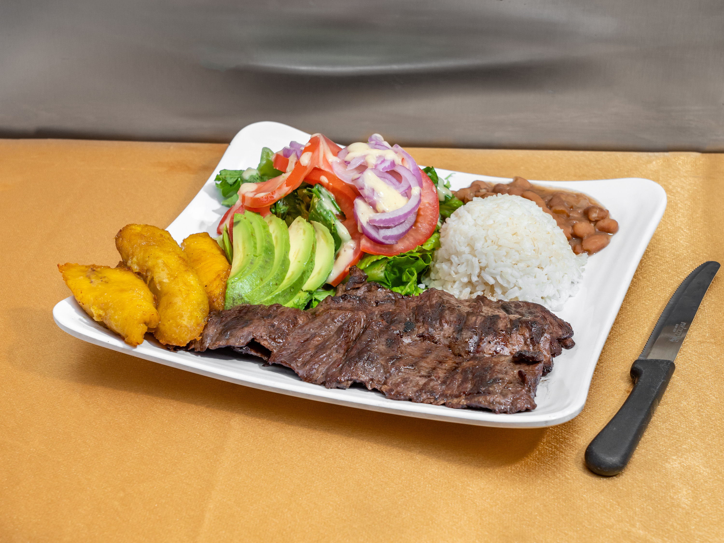 Order grilled skirt steak platter food online from Pita Grill store, New York on bringmethat.com