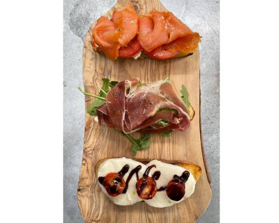 Order Crostinis food online from The Courtyard Kitchen store, Santa Monica on bringmethat.com