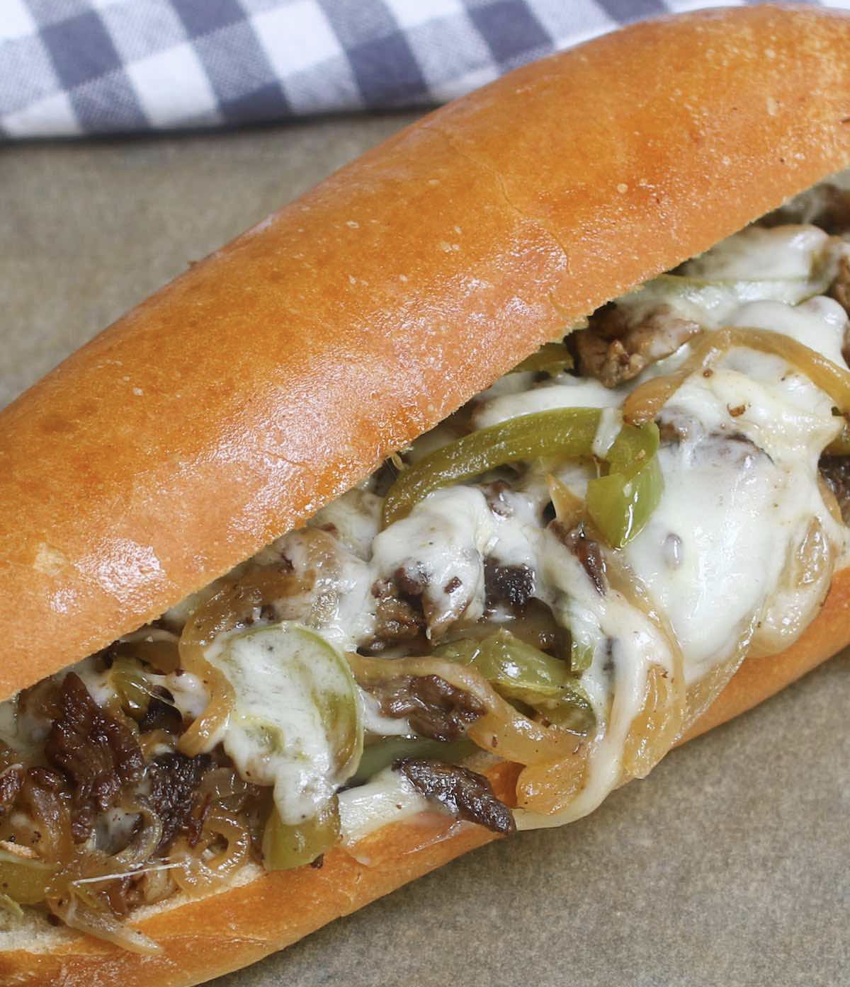 Order Philly Cheesesteak (mashrooms -green peppers -Onion) food online from House Of Burrito Chicken & Pizza store, Waldwick on bringmethat.com