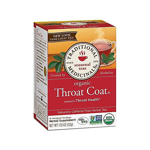 Order Traditional Medicinals Organic Throat Coat Herbal Tea (16 CT) 134487 food online from Bevmo! store, Albany on bringmethat.com