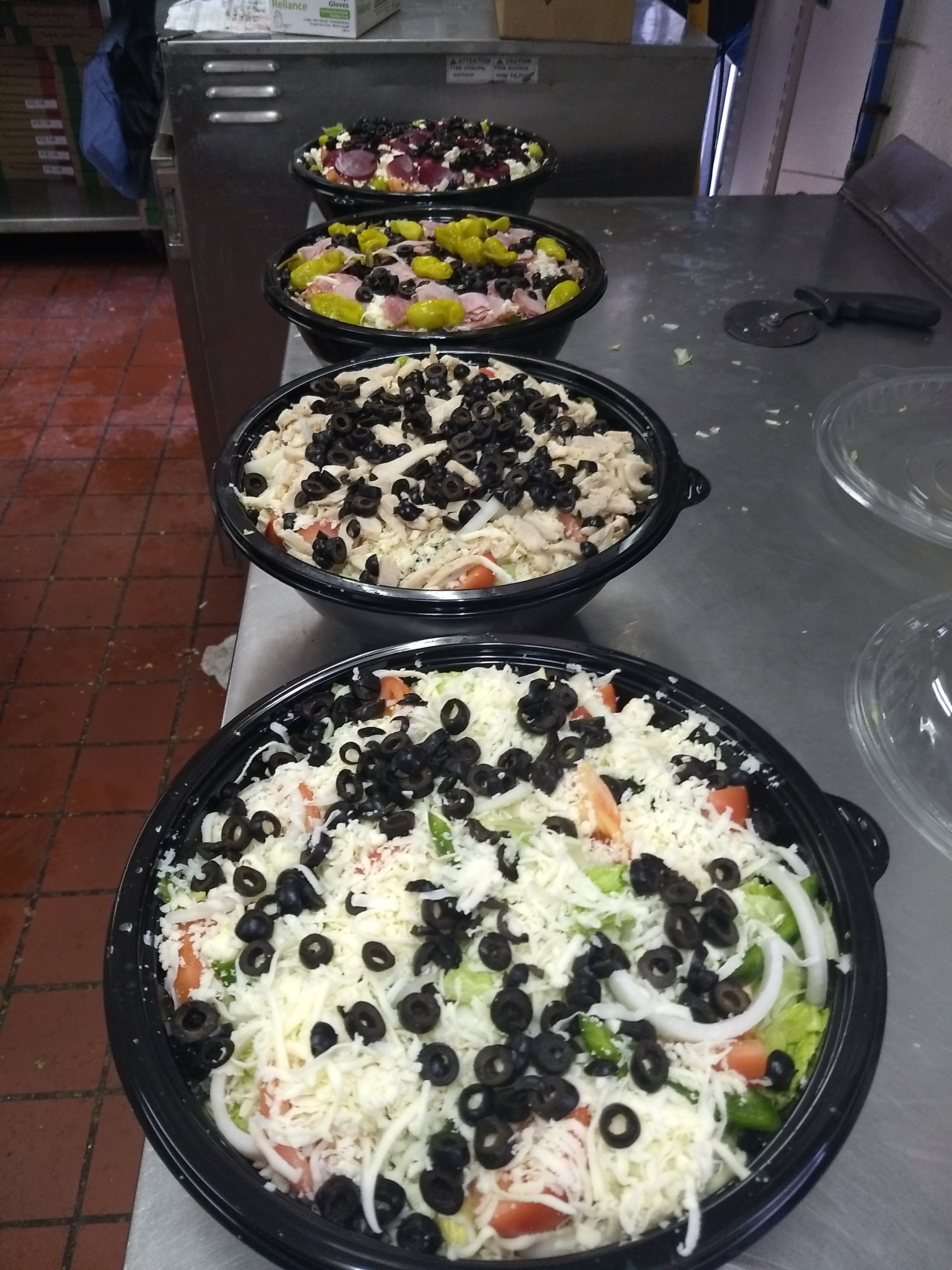 Order Party Salads food online from Mr. Pizza and The Burrito Joint store, Ann Arbor on bringmethat.com
