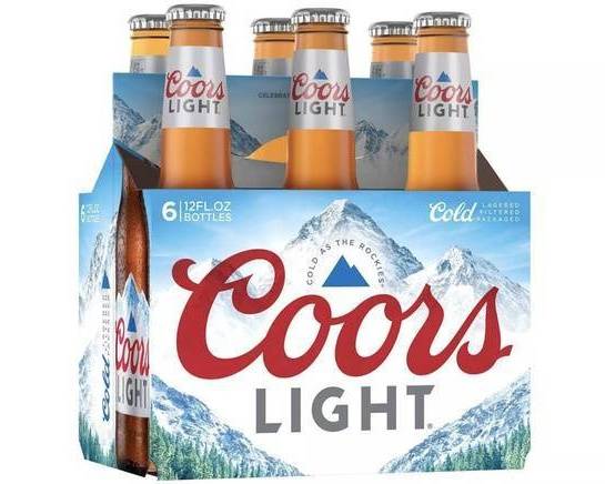 Order Coors Light, 6pk-12oz bottle beer (4.2% ABV) food online from Cold Spring Liquor store, Liberty Hill on bringmethat.com