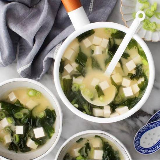 Order Miso Soup   food online from Lucky Wok Chinese Food store, Ontario on bringmethat.com