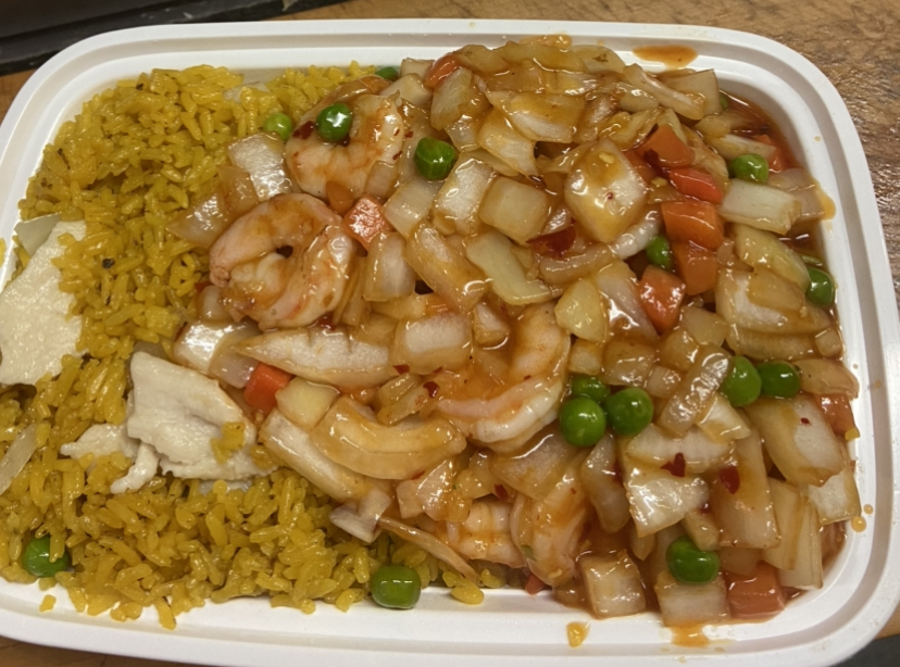 Order C21. Hot and Spicy Shrimp Combination Platter food online from New Jin Xin store, Brooklyn on bringmethat.com
