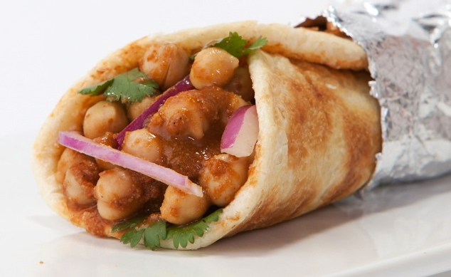 Order Chickpea Chana Wrap food online from Bombay Eats store, Chicago on bringmethat.com