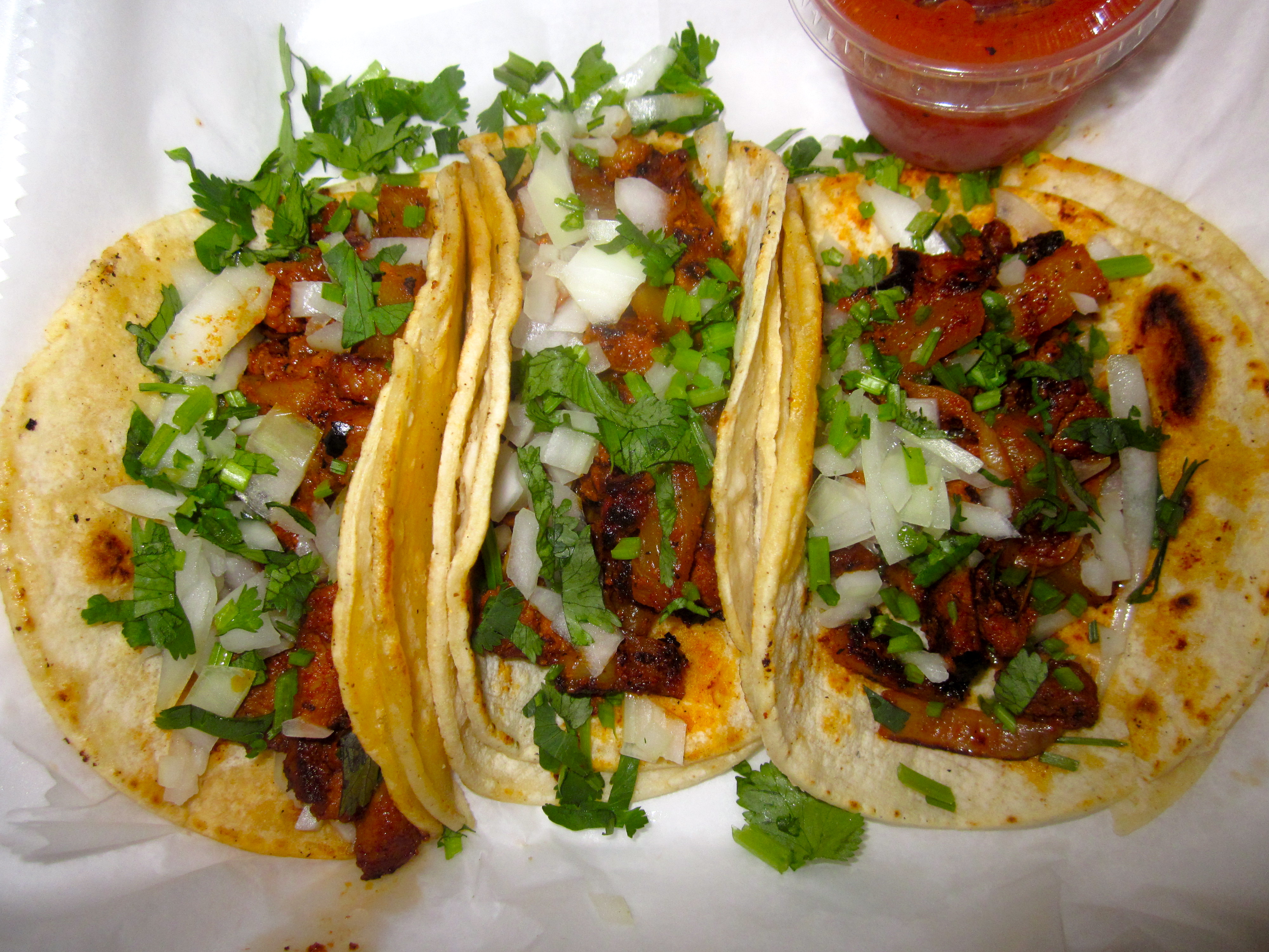 Order Al Pastor Taco food online from Supermarket Salsitas store, Calhoun on bringmethat.com