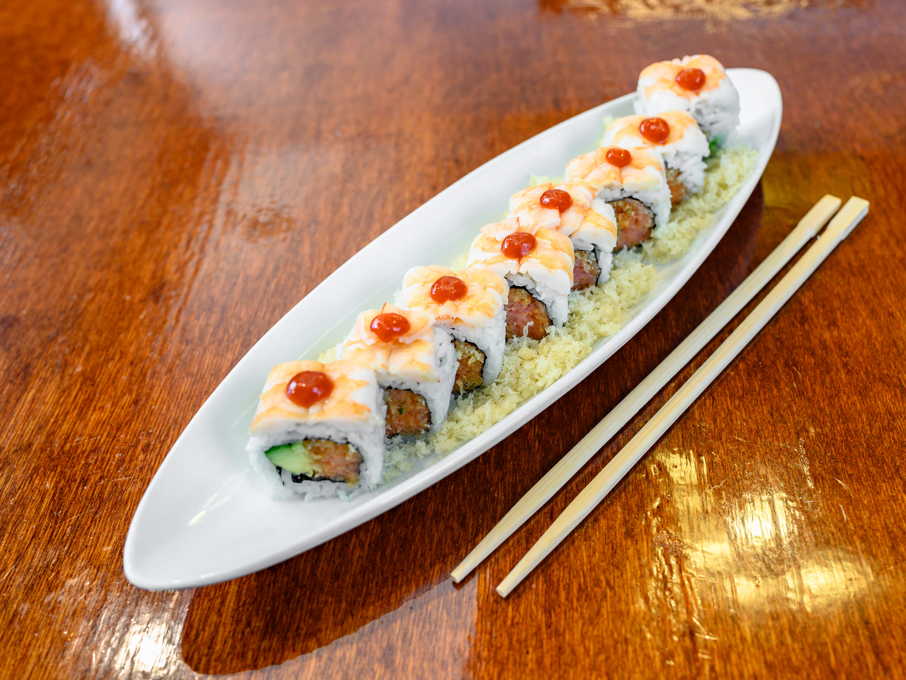 Order Spicy Girl Special Roll  food online from Sakura Japanese Steakhouse & Sushi Bar store, Henrico on bringmethat.com