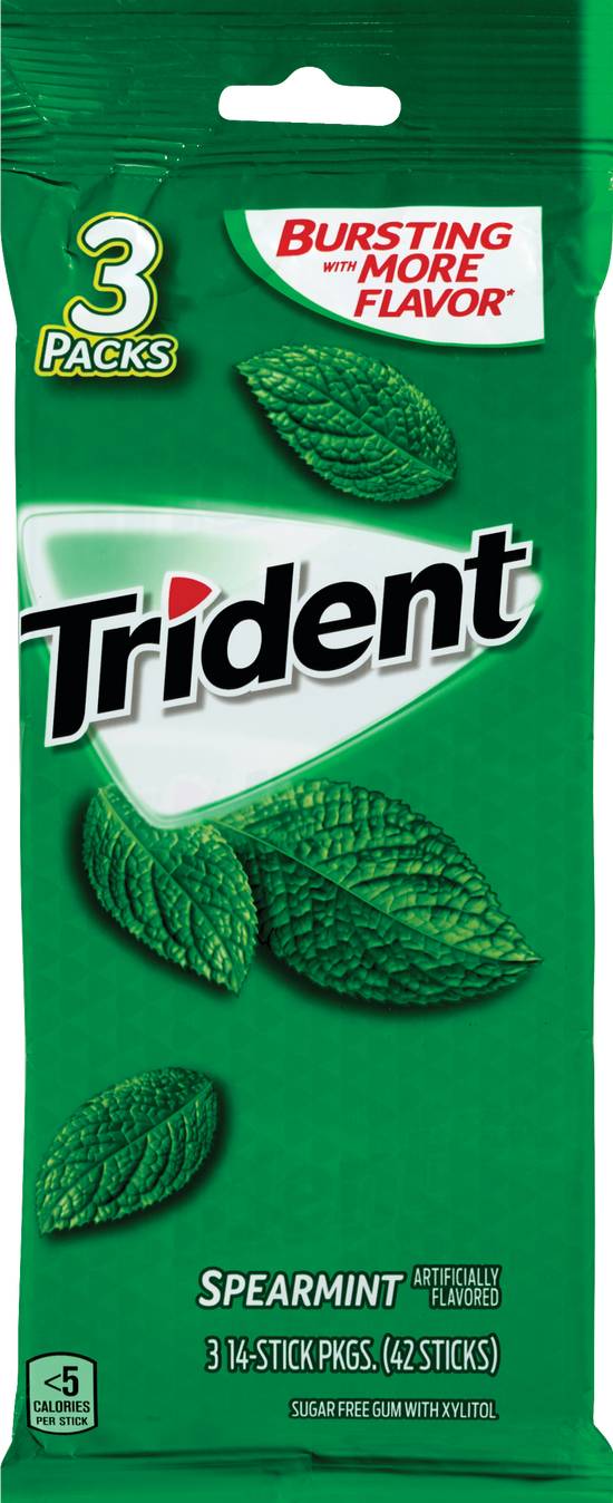 Order Trident Multipack Gum, Spearmint, 42 CT food online from CVS store, Tulsa on bringmethat.com