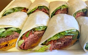 Order Roast Beef & Cheddar Wrap food online from Nunnu Sandwich Shop store, Monroe on bringmethat.com