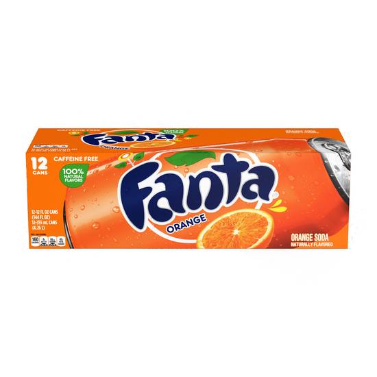 Order Fanta Orange Soda Fruit Flavored Soft Drink, 12 OZ Cans , 12 PK food online from CVS store, Tulsa on bringmethat.com