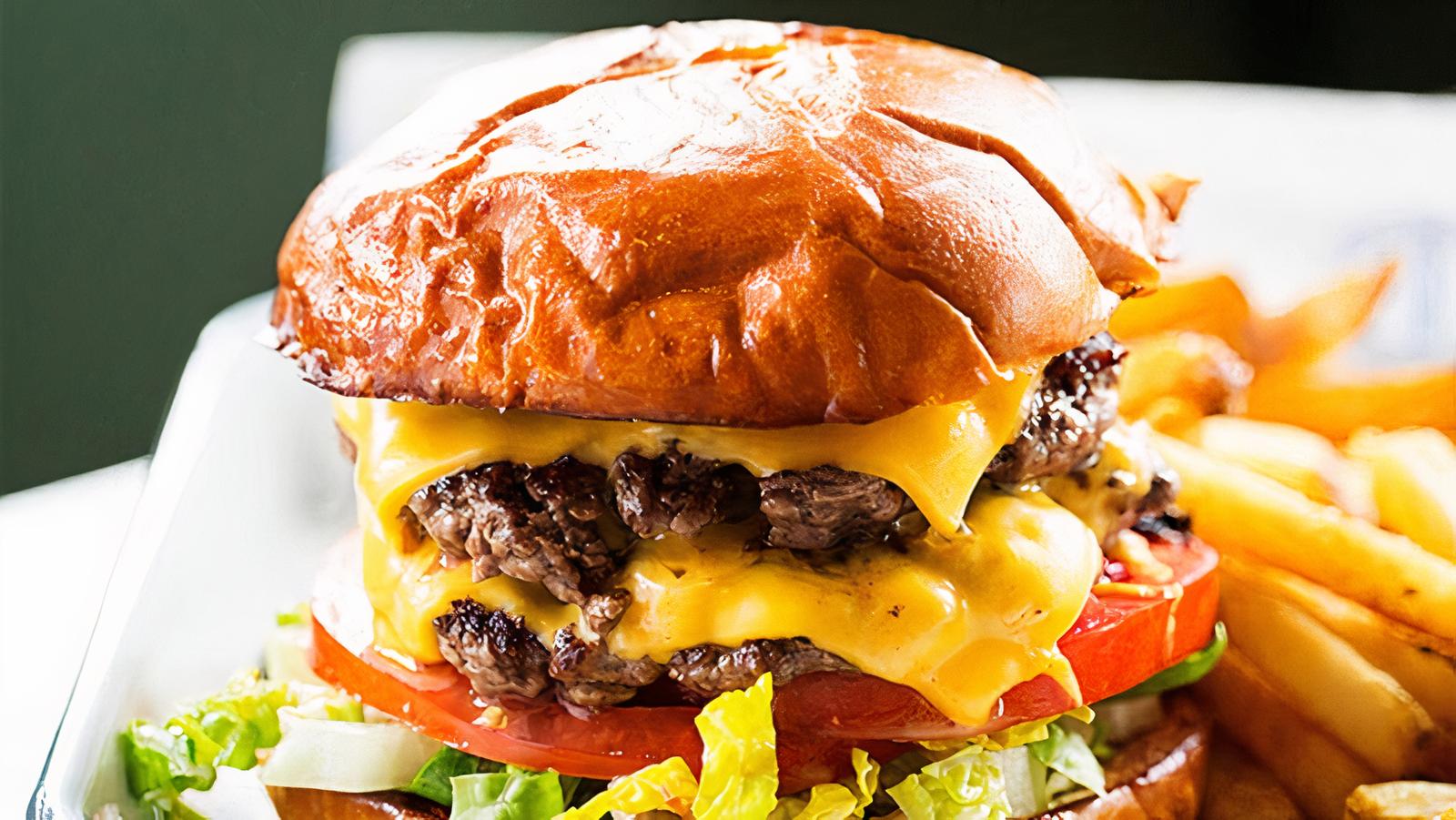 Order Double Cheese Burger food online from Greek Bistro store, San Francisco on bringmethat.com