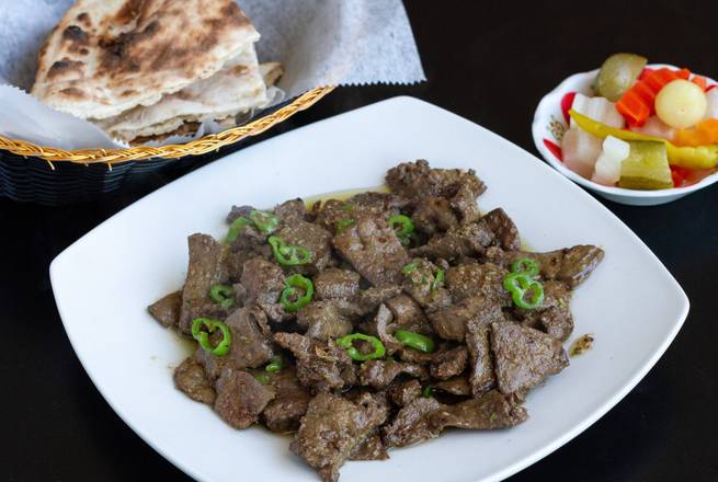 Order Halal Beef Liver Plate food online from Taste of Egypt store, Arlington on bringmethat.com