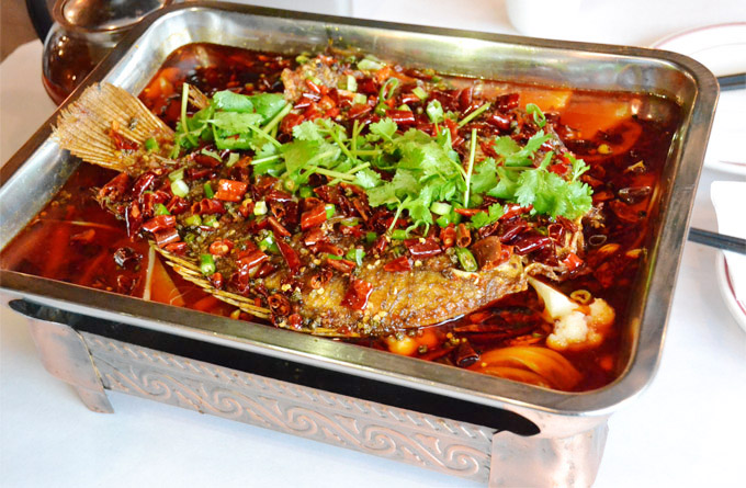 Order Spicy Grill Fish (Whole Fish, good for two people) 万州烤鱼 food online from Spicy World store, Boston on bringmethat.com
