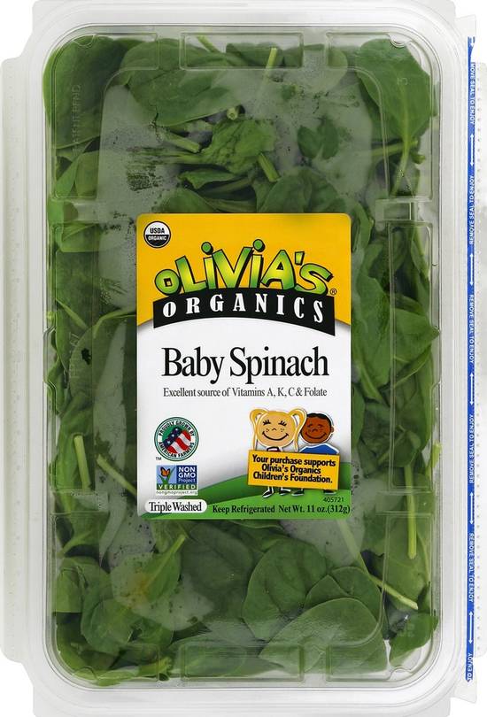 Order Olivia S · Organic Baby Spinach (11 oz) food online from Safeway store, Reston on bringmethat.com