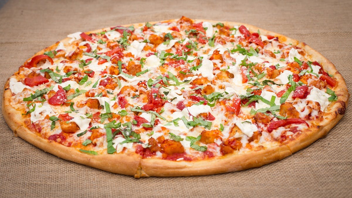Order Chicken Bella Pizza - Small 12" (6 Slices) food online from La Casa De Pizzeria store, Troy on bringmethat.com