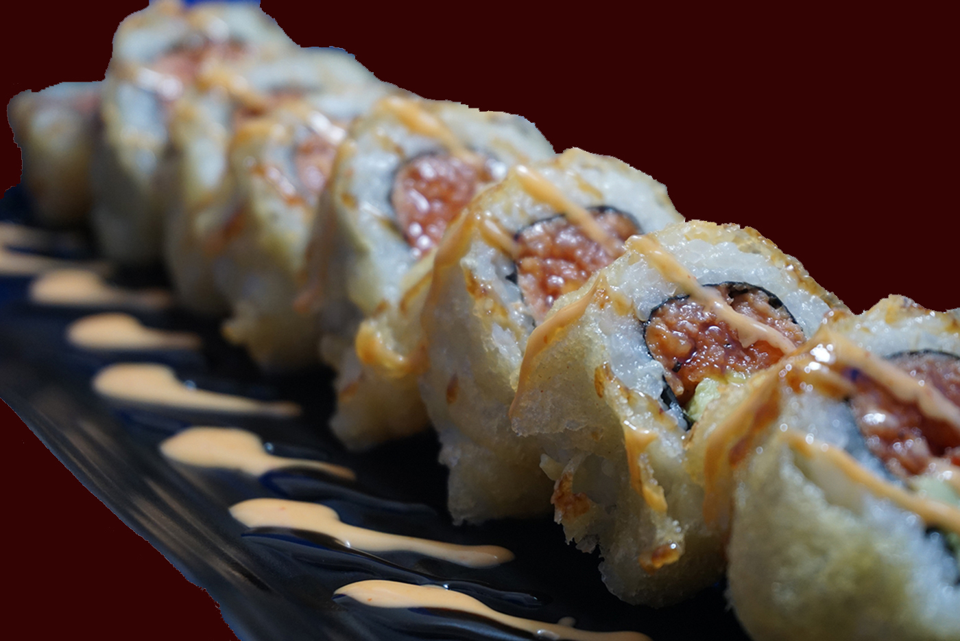 Order Spicy Tuna Tempura Roll food online from Nonstop Sushi & Sake Bar store, Santa Monica on bringmethat.com