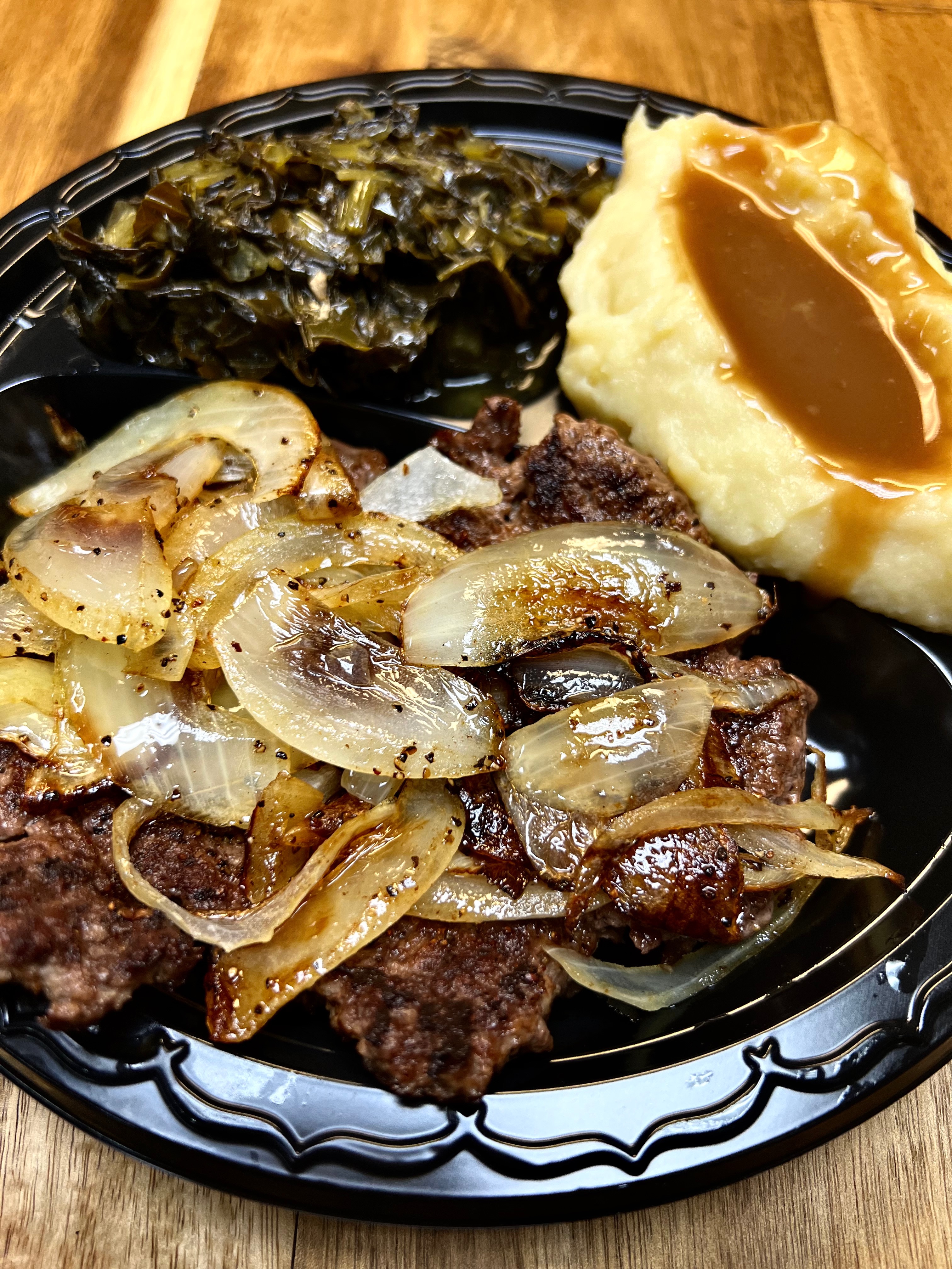 Order Hamburger Steak food online from BBQ Joes Country Cooking & Catering store, High Point on bringmethat.com
