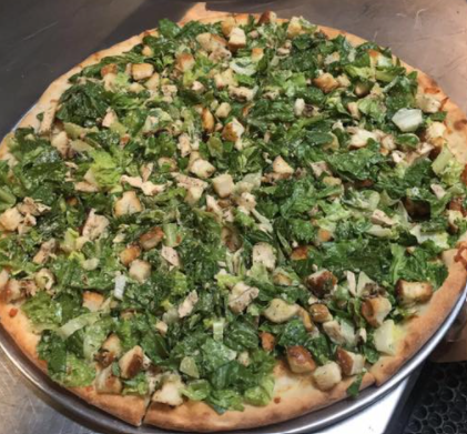 Order Chicken Caesar Salad Pie food online from Scala Pizzeria store, Long Branch on bringmethat.com