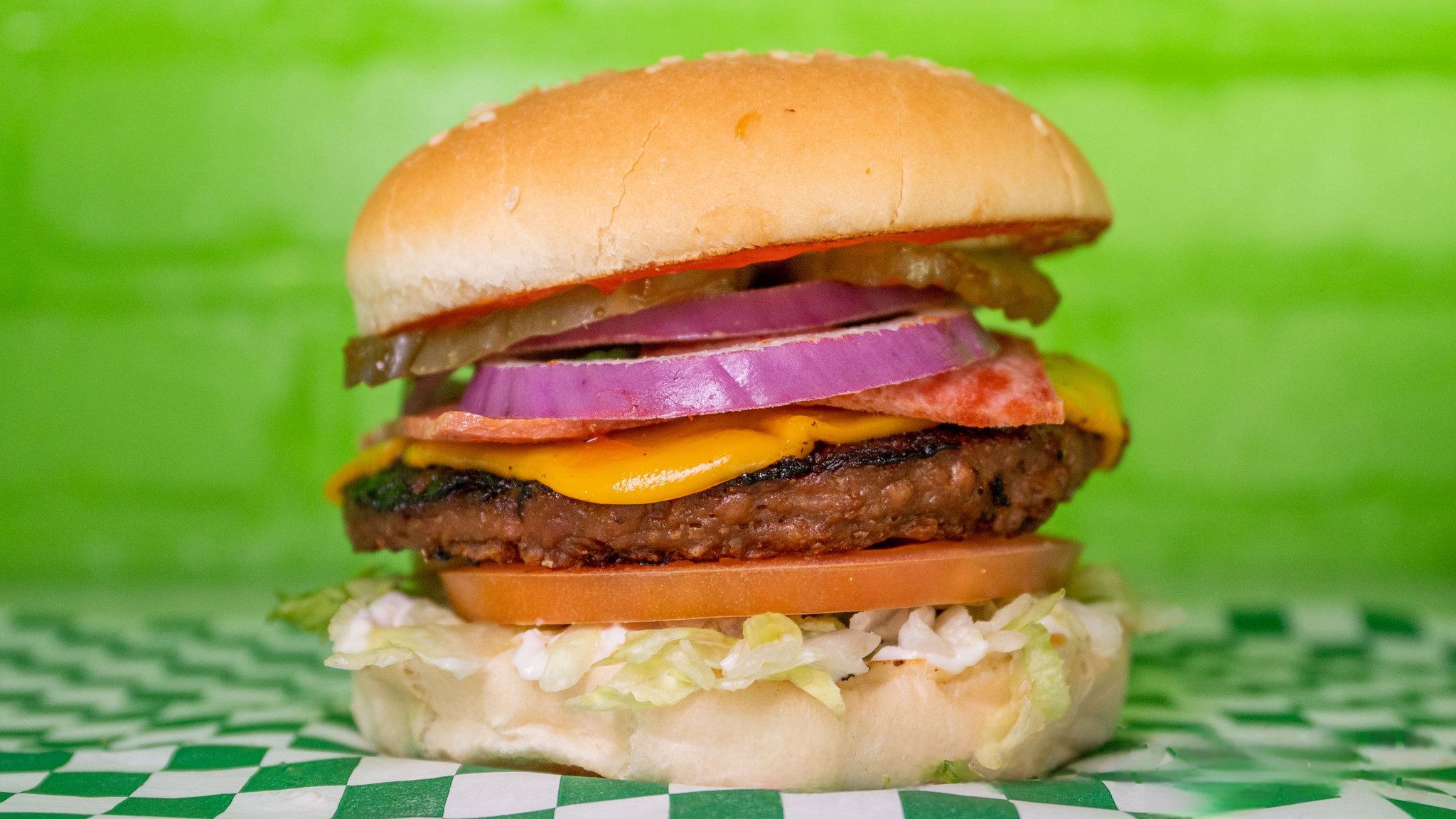 Order Bak'N Peace Burger food online from Veg & Go store, Riverside on bringmethat.com