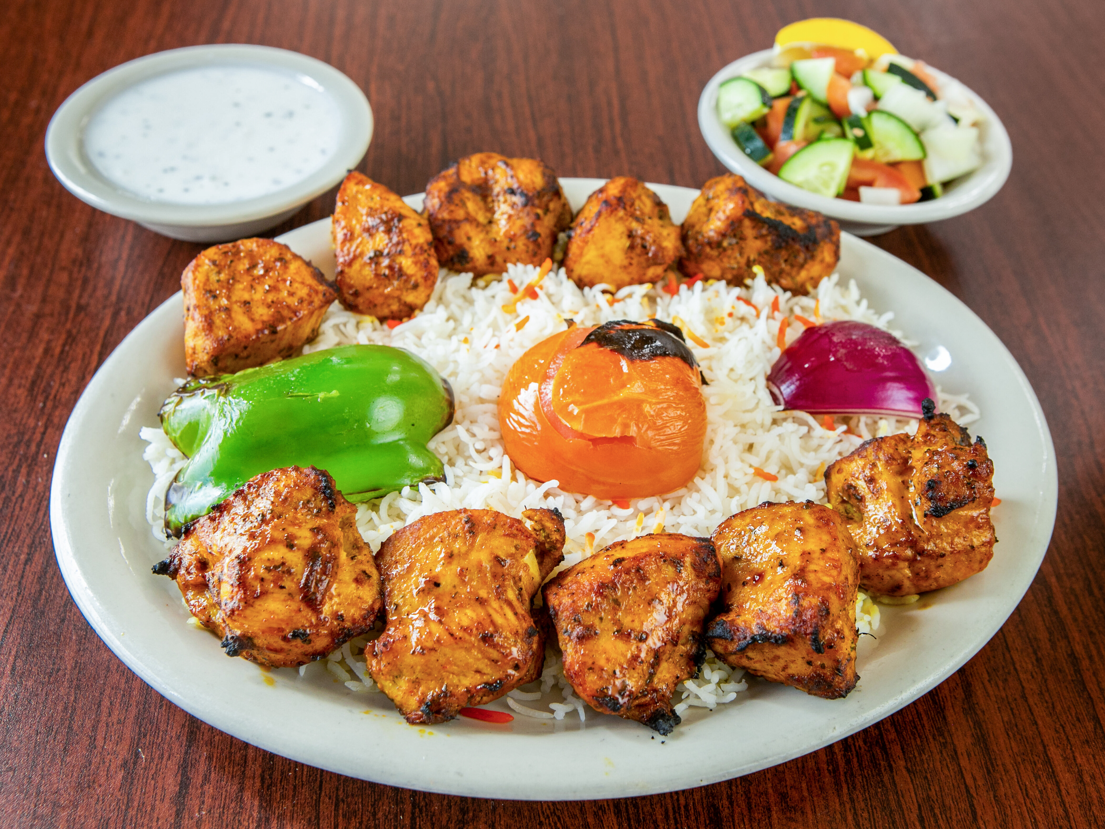 Order Chicken Kabab Platter food online from Shahi Cafe store, Austin on bringmethat.com