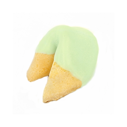 Order Light Green Chocolate Covered Fortune Cookies food online from Fancy Fortune Cookies store, Indianapolis on bringmethat.com