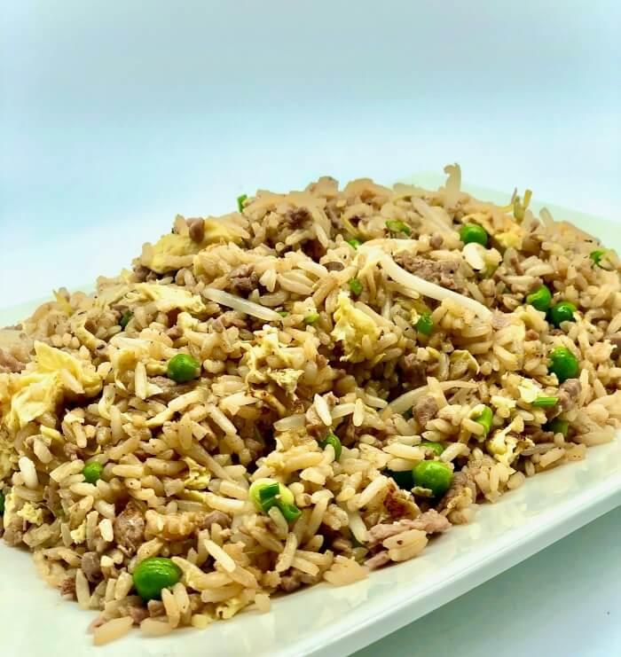 Order BEEF FRIED RICE food online from Kim Son Cafe  store, Houston on bringmethat.com
