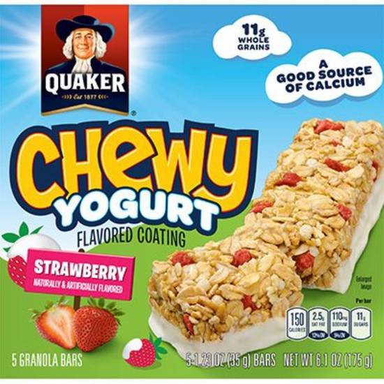 Order Quaker Chewy Yogurt Strawberry Granola Bars, 5 CT food online from CVS store, ROCKFORD on bringmethat.com